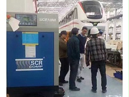 一台SCR10M皮带螺杆空压机应用于地铁案例