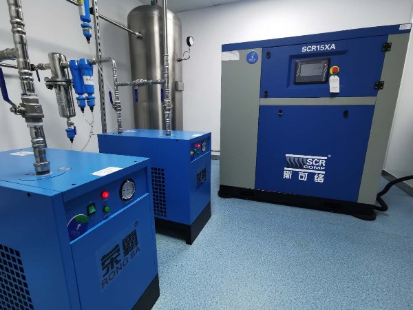 深圳生物公司选用无油涡旋空压机提供洁净压缩空气！